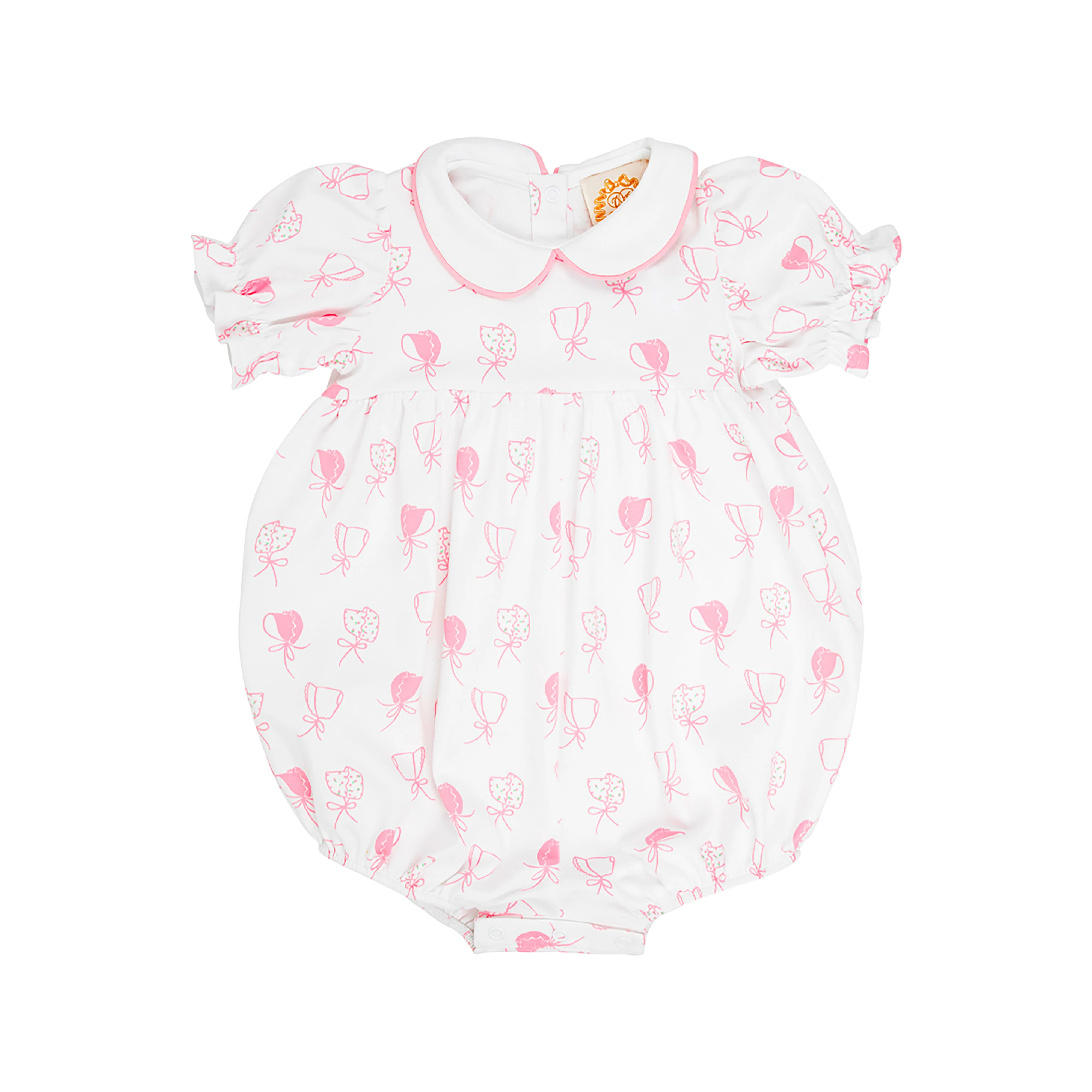 Britt Bubble - Betsey's Bonnets with Worth Avenue White & Sandpearl Pink | The Beaufort Bonnet Company