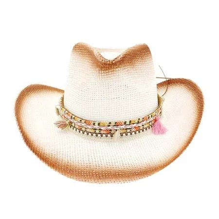 MRULIC baseball cap Straw Cowboy HAT Outback Western Mens Womens Cowboy Hat White + One size | Walmart (US)