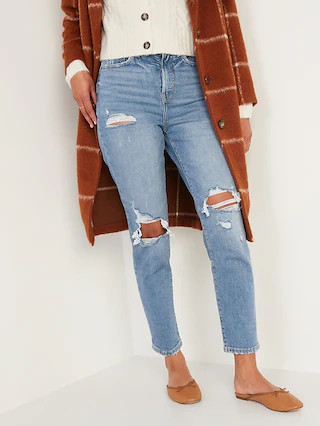 Higher High-Waisted O.G. Straight Ripped Jeans for Women | Old Navy (US)