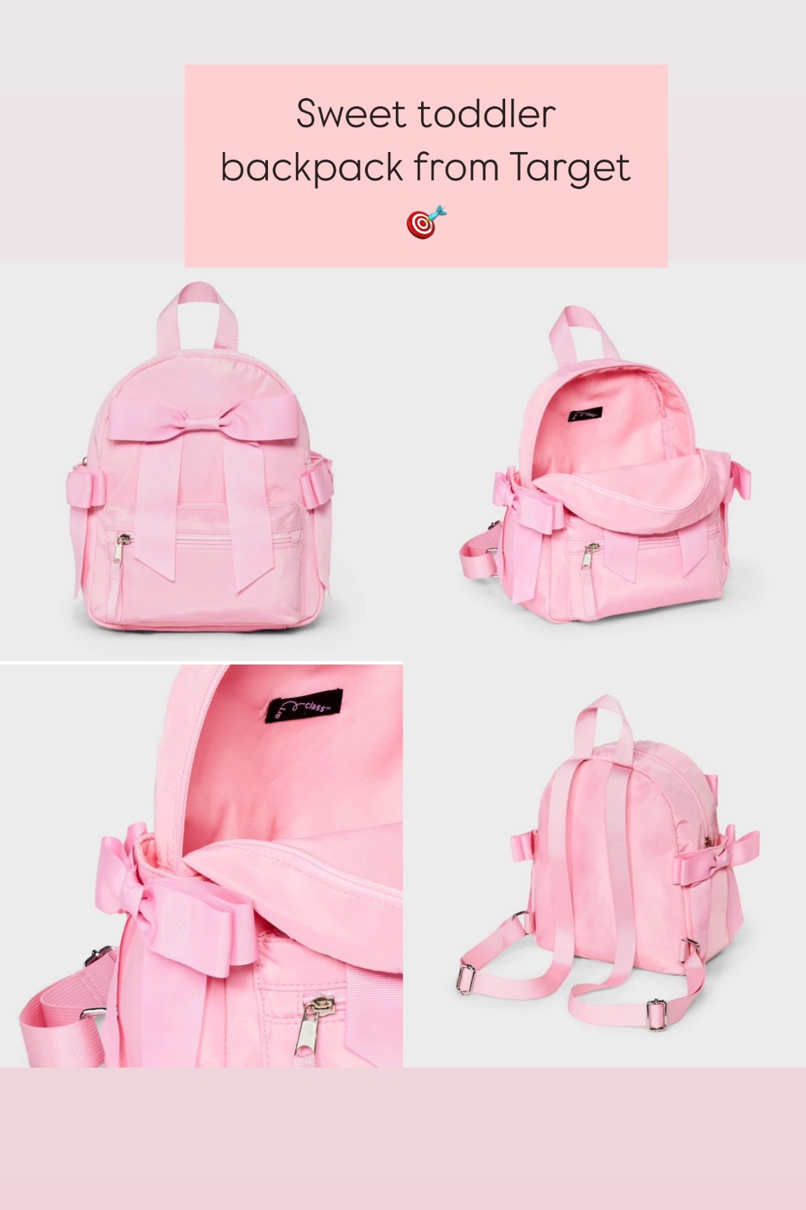 Girly backpack for toddlers. Fri. Target. Bow details are so cute! 🎀

#LTKKids #LTKMostLoved #LTKItBag