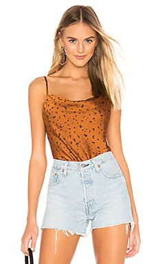 J.O.A. Cowl Neck Cami in Bronze Dot from Revolve.com | Revolve Clothing (Global)