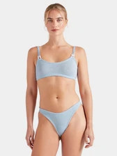 Cassie Beaded Bikini - Metallic Ice Blue | HUNZA G