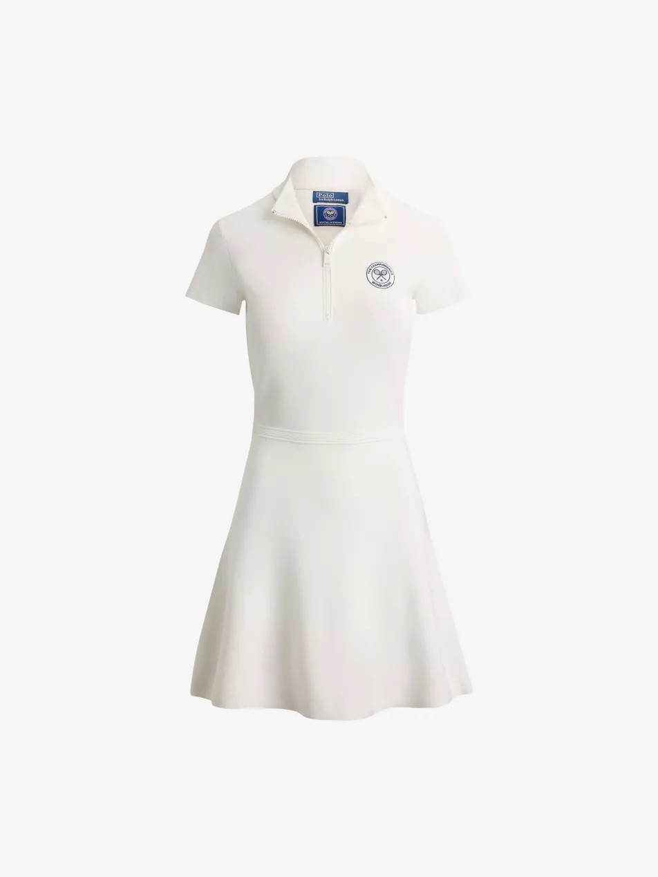 Polo Ralph Lauren x Wimbledon Logo-Embroidered Cotton Mini Dress | Selfridges