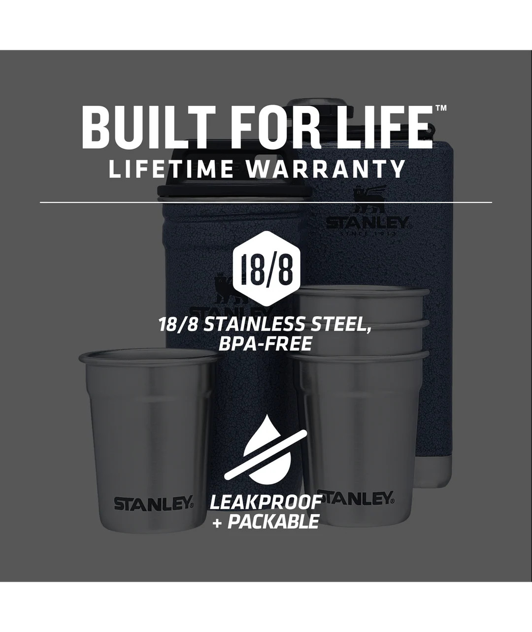 Adventure Pre-Party Shot Glass + Flask Set | Stanley 1913 (US)