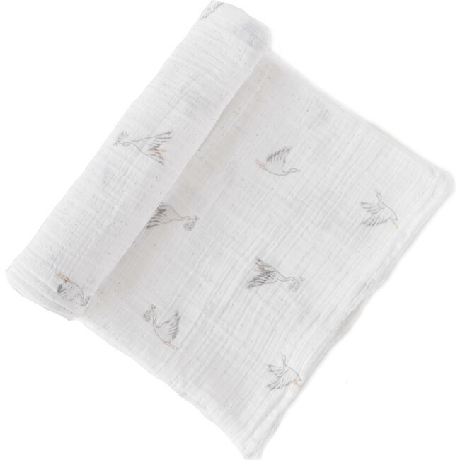 Stork Swaddle, White | Maisonette