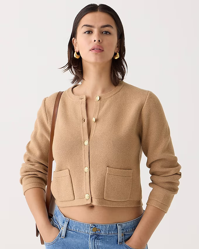 Emilie patch-pocket sweater lady jacket | J. Crew US