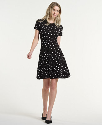 Women's Polka Dot Flare Dress | Macy's