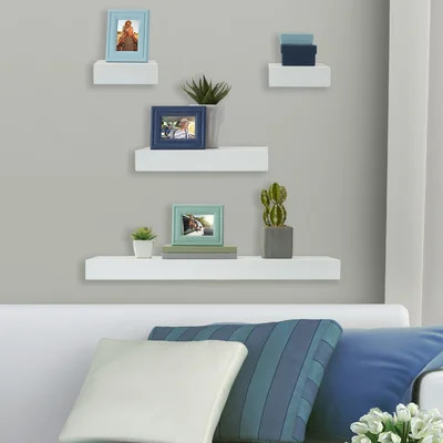 Melannco 4 Pieces Chunky Floating Shelves | Wayfair North America