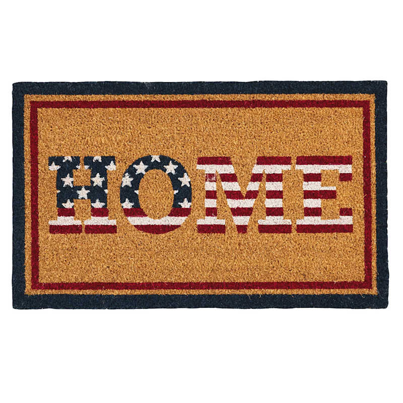 Red White & Blue Home Flag Coir Mat, 18x30 | At Home