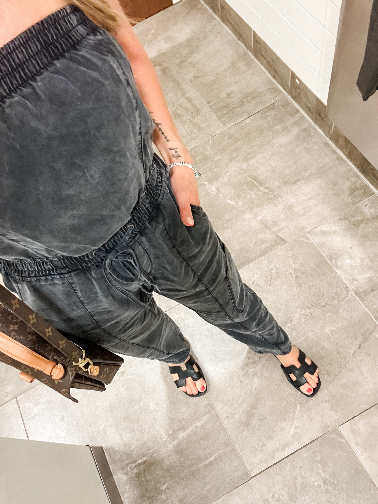 Outfit for dinner last night 
I love this jumpsuit- it’s ridiculously comfortable but so cute! You don’t have to sacrifice style for comfort. This on repeat! 

#LTKSeasonal #LTKShoeCrush #LTKStyleTip