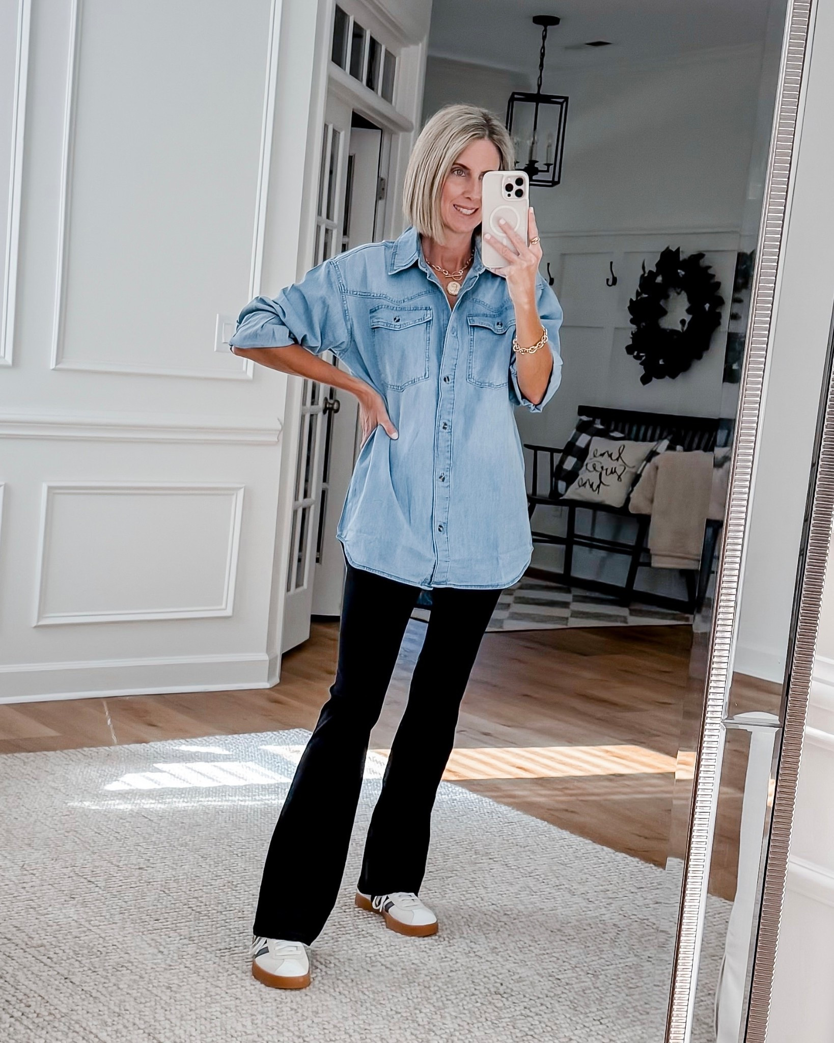 ✨ Oversized + comfy vibes ✨ This Walmart denim button-down pairs perfectly with my go-to flare leggings for an easy, everyday look. Effortless, budget-friendly, and so versatile! Wearing a small #walmartfashion












Walmart denim button down
Walmart flare leggings
Walmart fall outfit
Oversized denim shirt Walmart
Affordable casual outfits Walmart
Walmart everyday fashion
Walmart comfy outfit
Walmart athleisure look
Walmart casual fall style
Walmart under $30 fashion

#walmartfashion #walmartfinds #walmartstyle #walmartoutfit #fallwalmartfashion #everydaystyle #affordablefashion #walmartwardrobe #falloutfitideas #casualstyle #denimstyle #oversizedshirt #flareleggings #ltkunder50 #ltkfallfashion #walmartclothes #budgetfriendlyfashion #walmartlook #ootdfall #ltkdenim

 

#LTKFindsUnder50 #LTKSeasonal #LTKActive