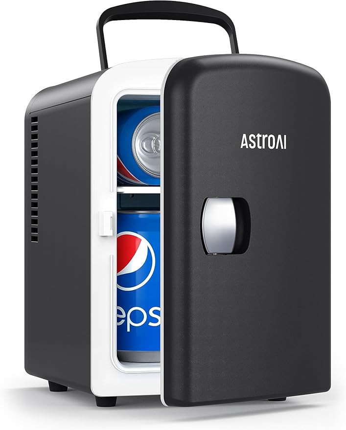 AstroAI Mini Fridge, 4 Liter/6 Can AC/DC Portable Thermoelectric Cooler and Warmer Refrigerators ... | Amazon (US)