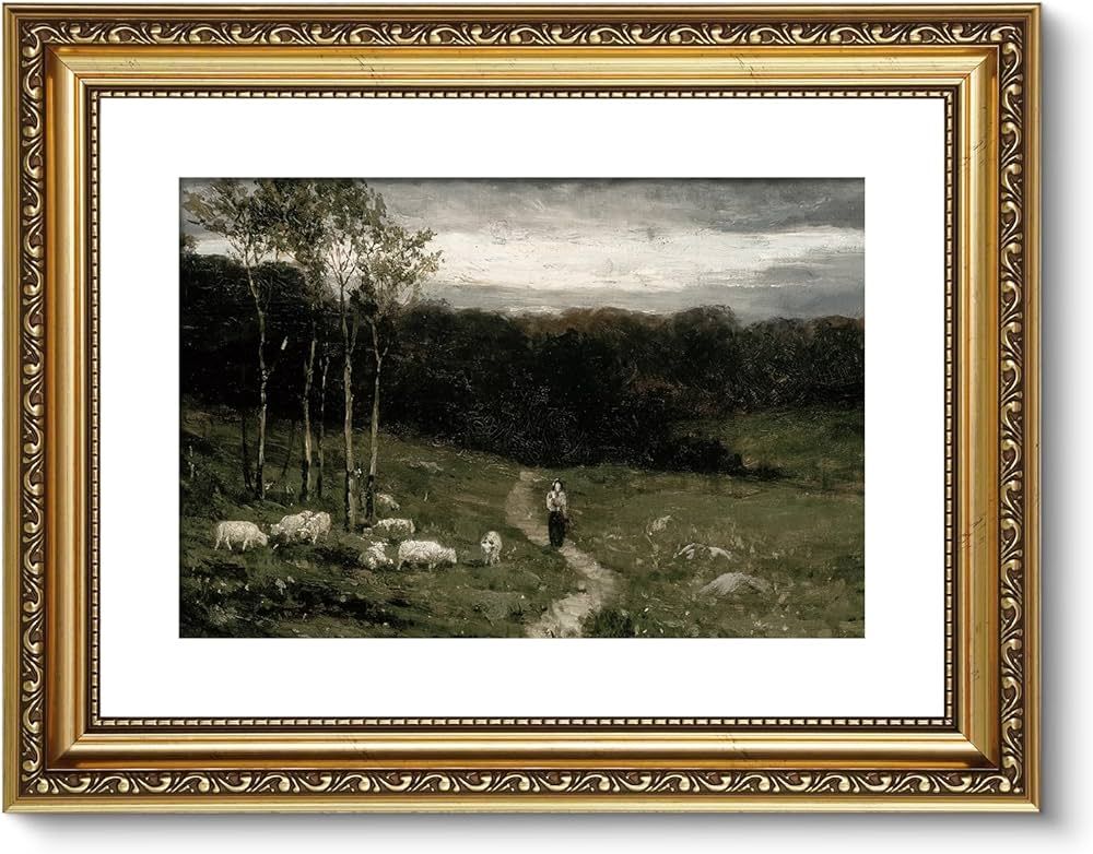 ARPEOTCY Vintage Gold Framed Wall Art, 11x14 inch Nature Scenery Path Retro Paintings, Canvas Pri... | Amazon (CA)