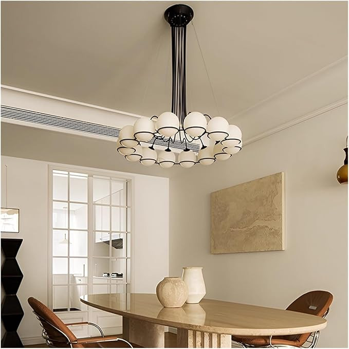 Modern Creative Glass Ball Chandelier Living Room Restaurant Bedroom Designer Pendant Lamp Interi... | Amazon (US)