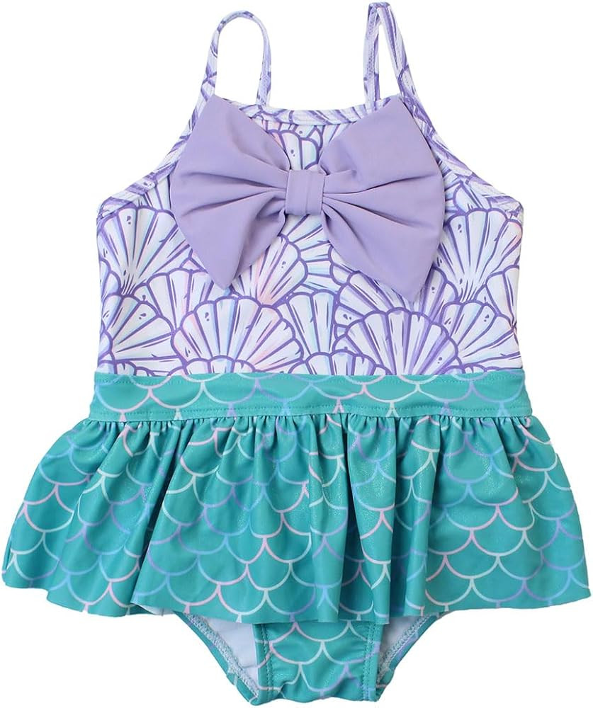 RuffleButts Girls UPF50+ Sun Protection Princess Sleeveless One Piece Swimsuit | Amazon (US)