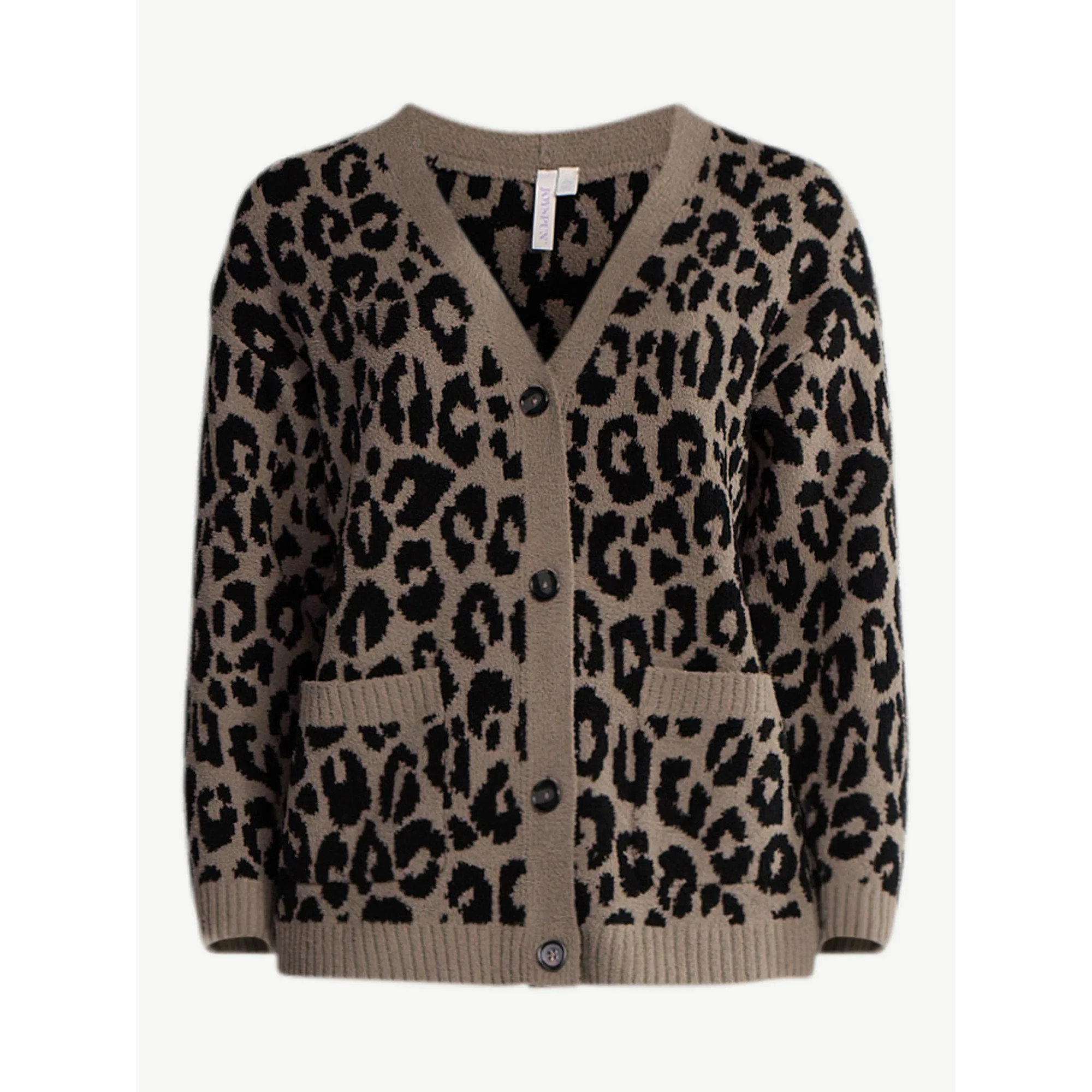 Joyspun Women's Fuzzy Front Pocket Cardigan, Sizes XS-3X - Walmart.com | Walmart (US)