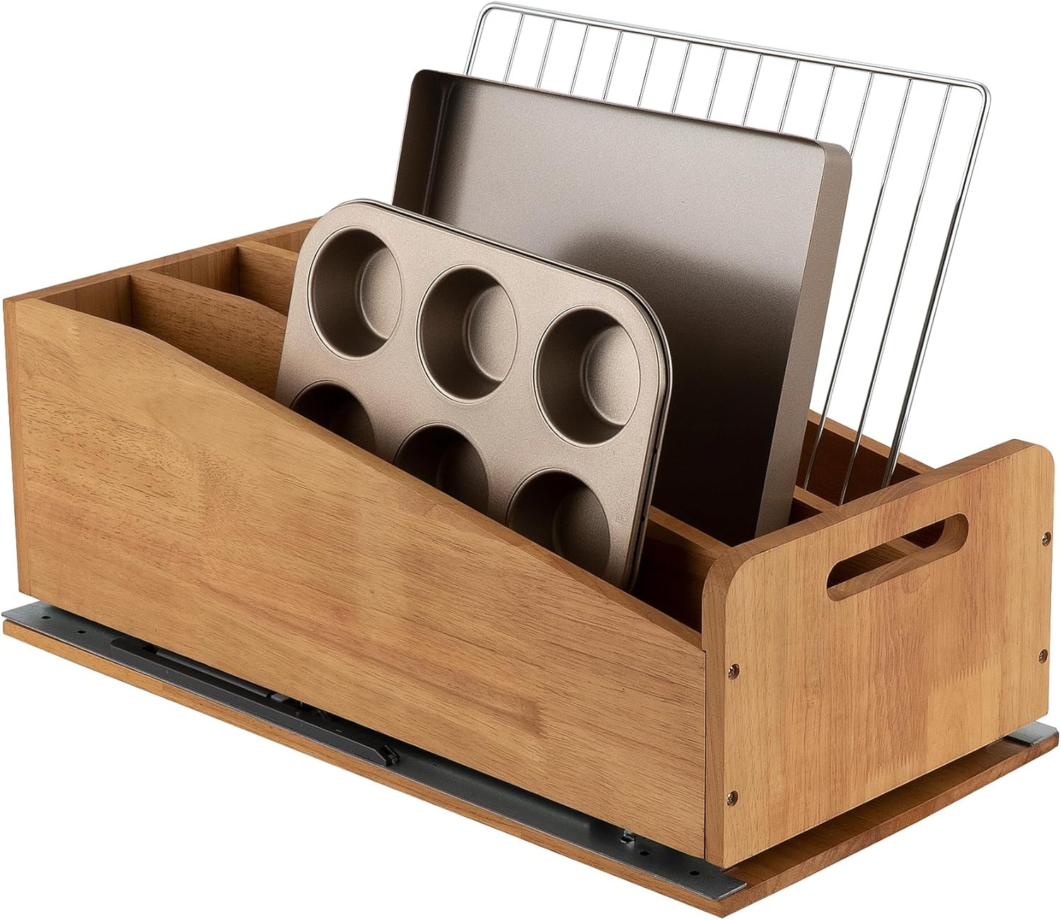 DINDON Pull Out Cabinet Organizer for Pans, Cookie Sheet, Bakeware, Cutting Board, Slide Out Kitc... | Amazon (US)