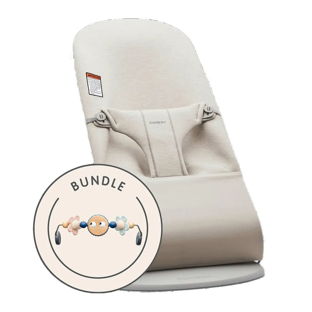 Open Box Babybjorn Baby Bouncer Bundle With Toy - Light Beige | REBEL (formerly Rebelstork)