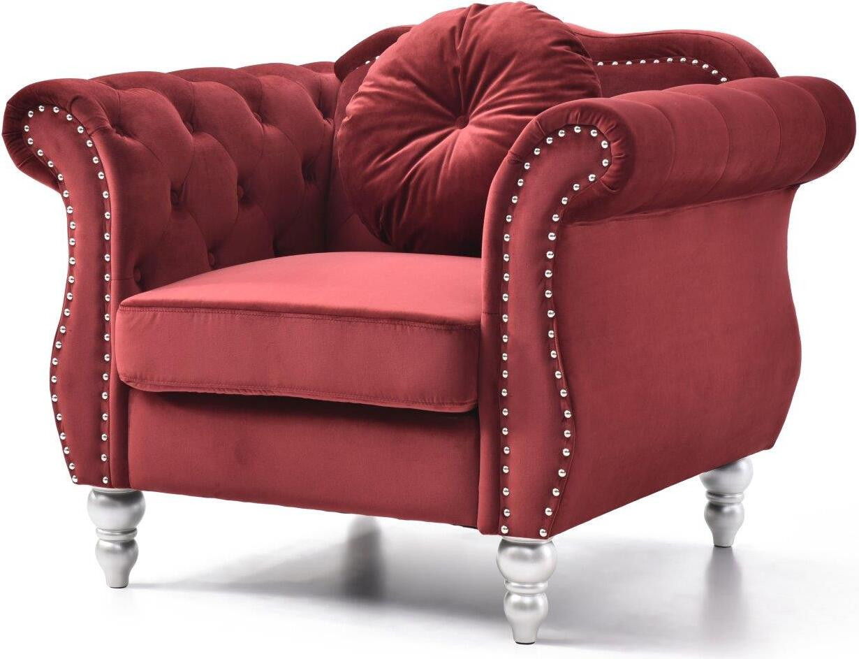 Glory Furniture Hollywood Burgundy Chair