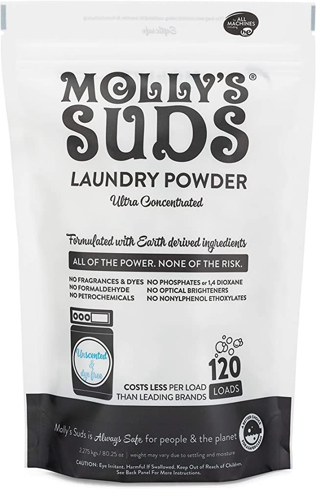 Molly's Suds Unscented Laundry Detergent Powder | Natural Laundry Detergent for Sensitive Skin | ... | Amazon (US)