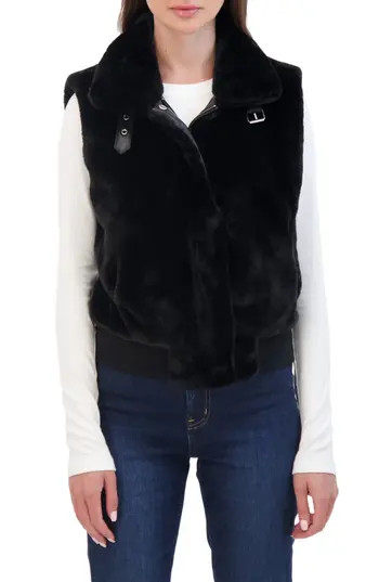 Sebby Faux Fur Vest in Black at Nordstrom Rack, Size Small | Nordstrom Rack
