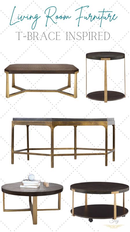 T-Brace coffee table 
Living room furniture 
End table 

#LTKhome #LTKstyletip #LTKFind