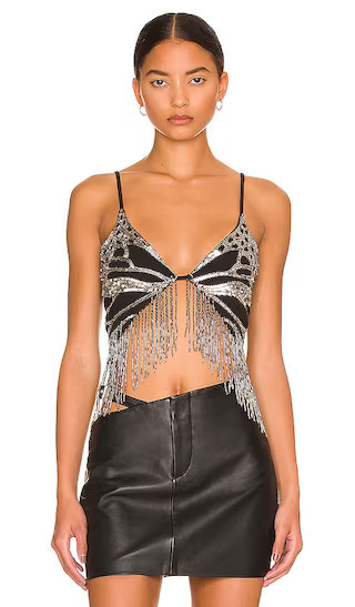 Torvi Top in Black | Fringe Top | Glitter Top | Music Festival Outfit | Revolve Clothing (Global)