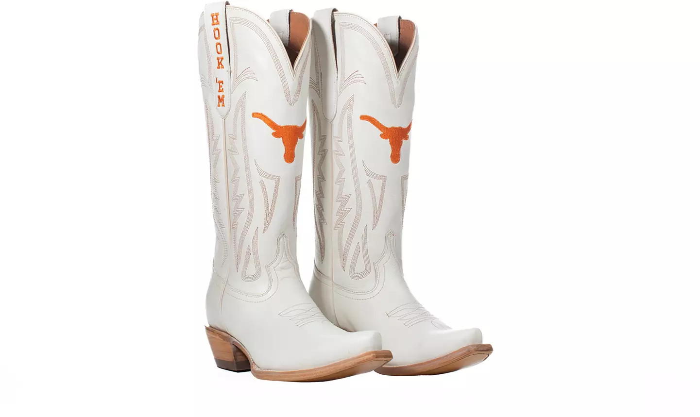 Gameday Boots Women's Texas Longhorns Ivory Carrie Leather 14" Western Boots | DICK'S Sporting Goods