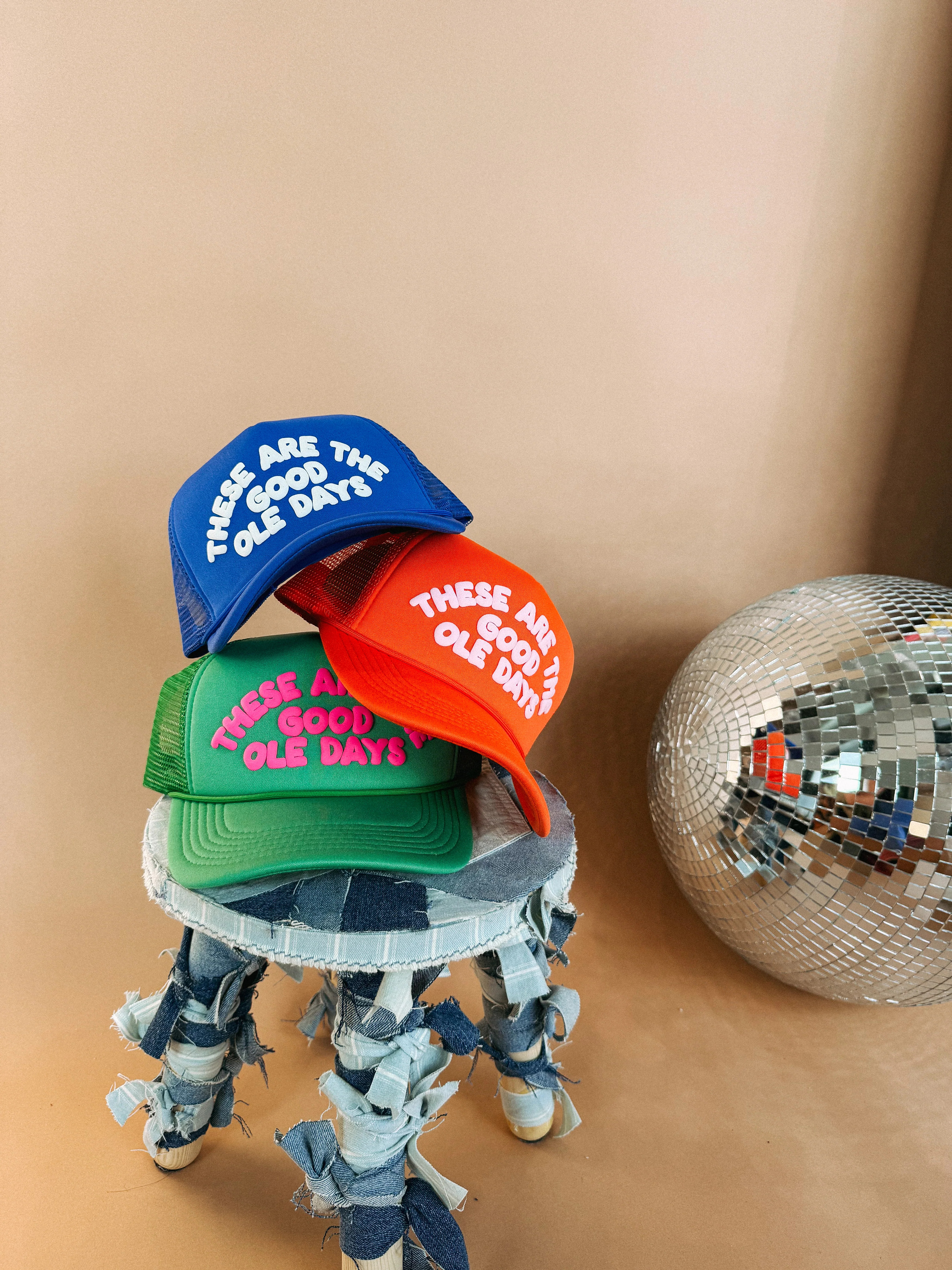 ETTA OG | these are the good ole days trucker hat - green | Etta+East