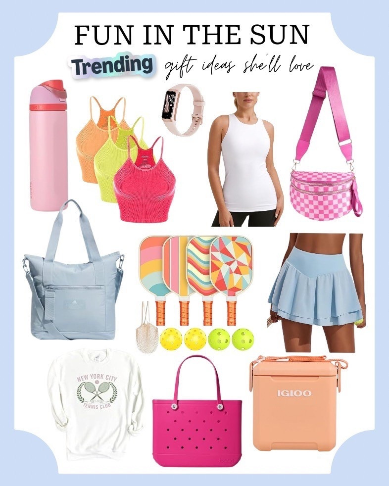 Excited for all the summer fun to come! Here are some gift ideas I know she’ll love for mother’s day, birthday, graduation, etc! Great for active moms, sports mamas, tennis or pickleball lovers or outdoorsy ones!! 



spring fashion must have summer fun outdoors active easy everyday outfit inspo affordable womens clothing, cute Stanley and owala tumblers, bright colors & fun outfits 

#LTKGiftGuide #LTKFindsUnder100 #LTKActive