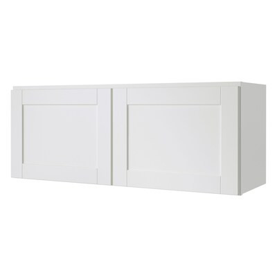 Diamond NOW  Arcadia 36-in W x 14-in H x 12-in D White Door Wall Fully Assembled Stock Cabinet (... | Lowe's