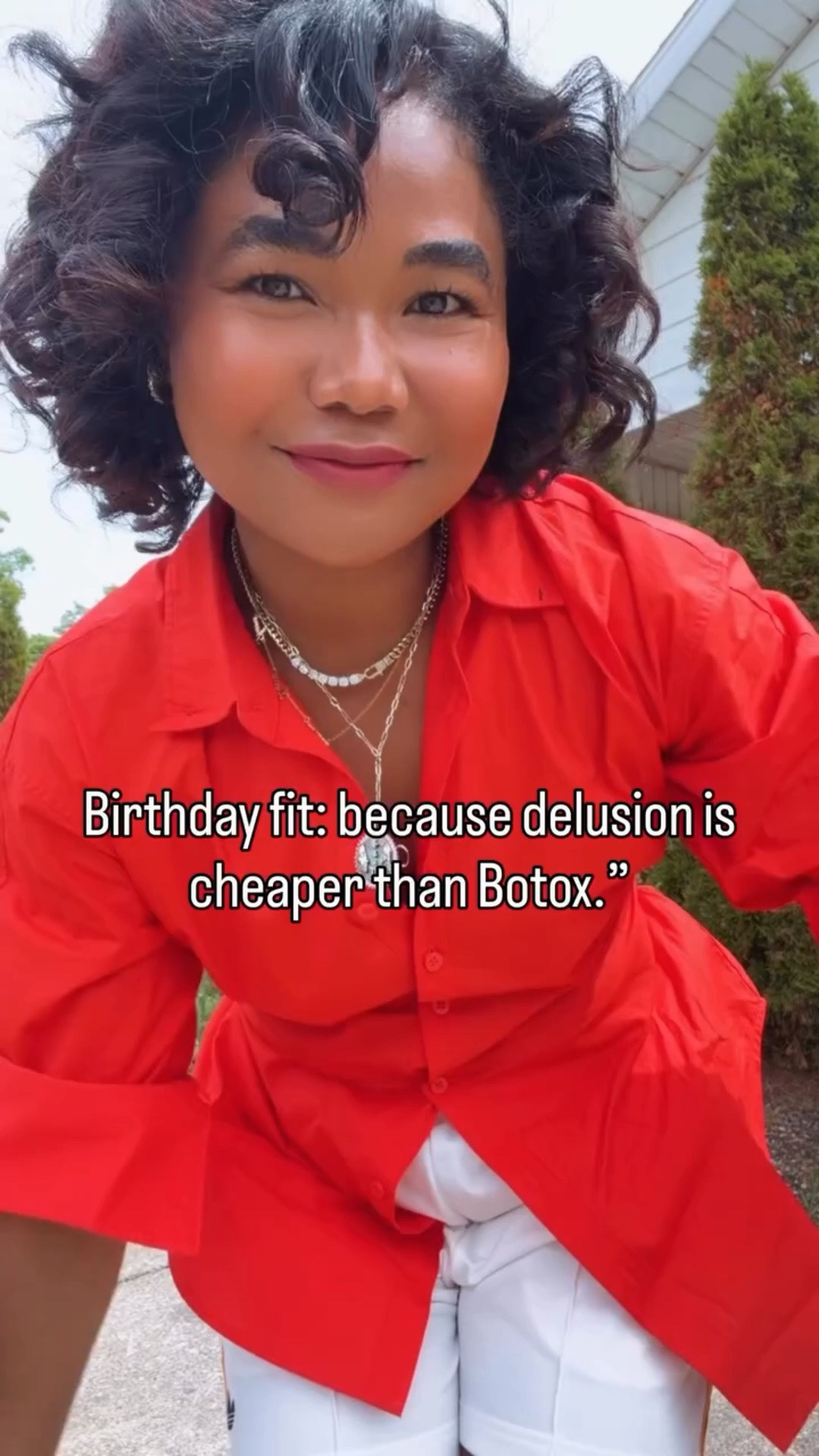 Yesterday was my birthday, and honestly… it felt exactly like my life always does — a little chaotic, a little funny, and somehow still sweet in the middle of everything. I didn’t do anything fancy or dramatic. I just lived a normal mom day in a red shirt that worked harder than I did.

There were school drop‑offs, errands, snacks, sunscreen, and softball — the usual birthday glam. But the best part? My girls decided to give me the ultimate birthday gift and won their softball game like the little queens they are. I didn’t cry… but I also didn’t not cry.

Somewhere between the chaos and the car rides, I felt really grateful. Grateful for my people, grateful for this season, grateful that even on the busiest days, there are tiny moments that feel soft and warm and worth remembering.

So here’s my birthday fit — simple, bright, a little dramatic, and very on‑brand for me. Yesterday wasn’t perfect, but it was real, and that’s exactly how I wanted it.

Outfit details are linked on my LTK + in my bio.
Tell me your birthday vibe this year — chill, chaotic, or delusional main character.
.
Tap the ❤️, save for inspo, and tell me your birthday energy in the comments.
.
birthday outfit inspo, red shirt outfit ideas, casual birthday look, mom life birthday, softball mom style
.
#birthdayreel #momstylecommunity #redoutfitenergy #softballmomlife #everydaymoments