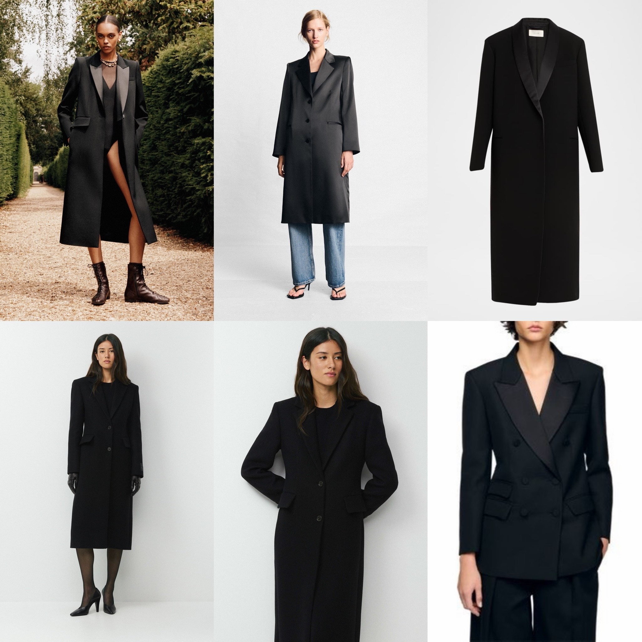 Tuxedo style black jackets