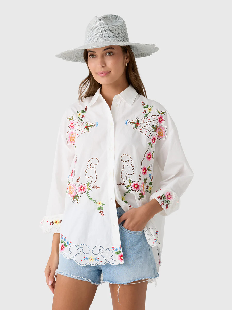 Essentiel Antwerp Women's Jayme Embroidered Shirt | Saint Bernard