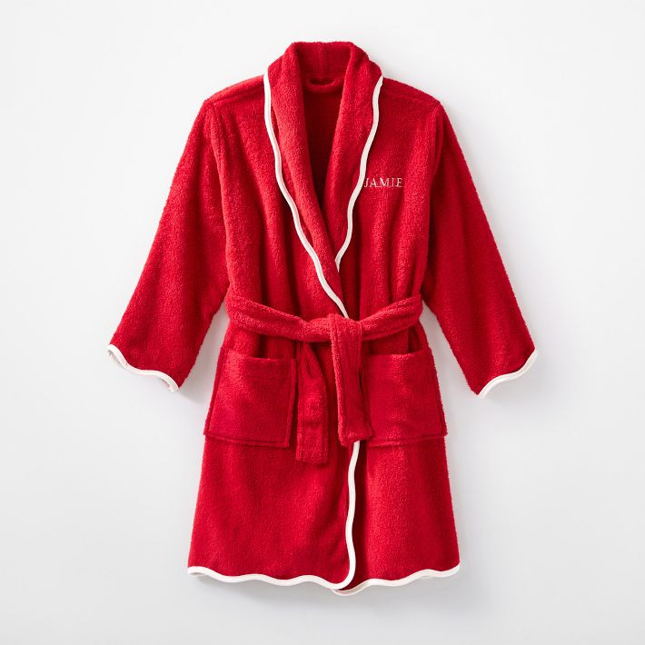 Kids Scalloped Bath Robe | Mark and Graham