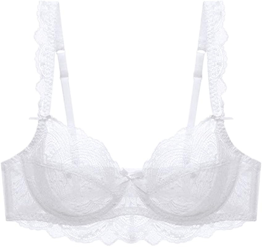 Brasier de encaje para mujer, con aros, sin relleno, copa suave, cómodo, para uso diario | Amazon (US)
