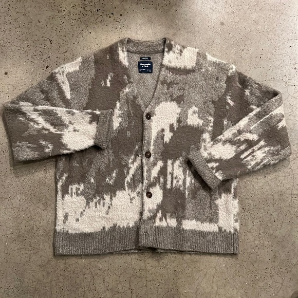 Abercrombie fuzzy abstract cardigan | Poshmark
