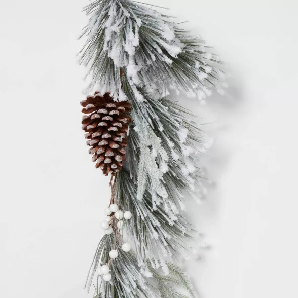 72" Flocked Garland - Threshold™ | Target