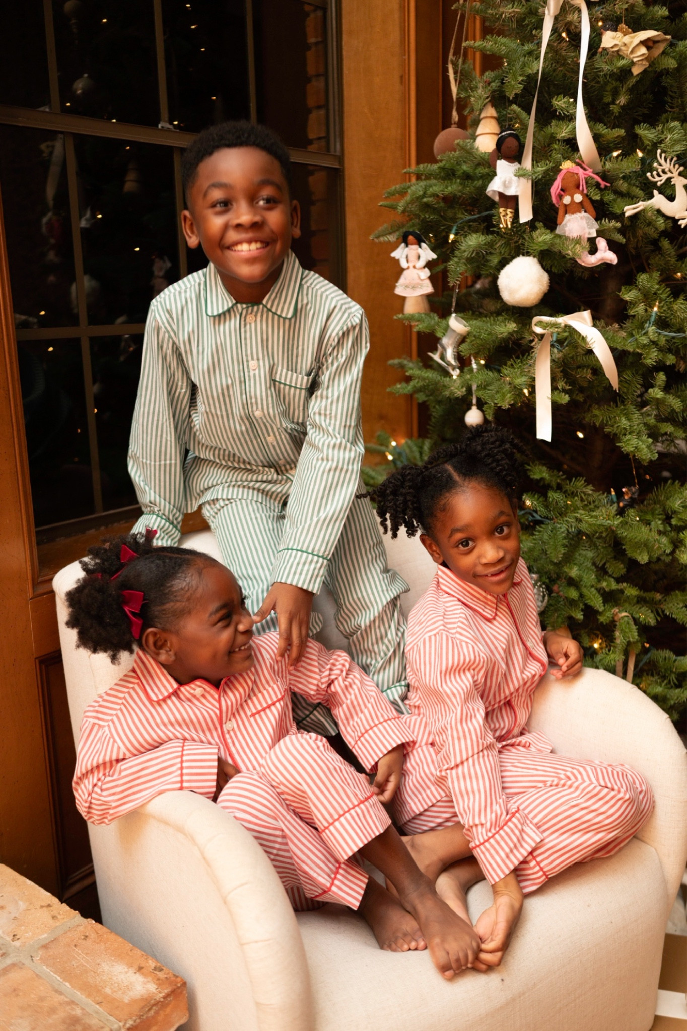 Red and green stripe Christmas pajamas for kids 

#LTKHoliday #LTKKids #LTKFamily