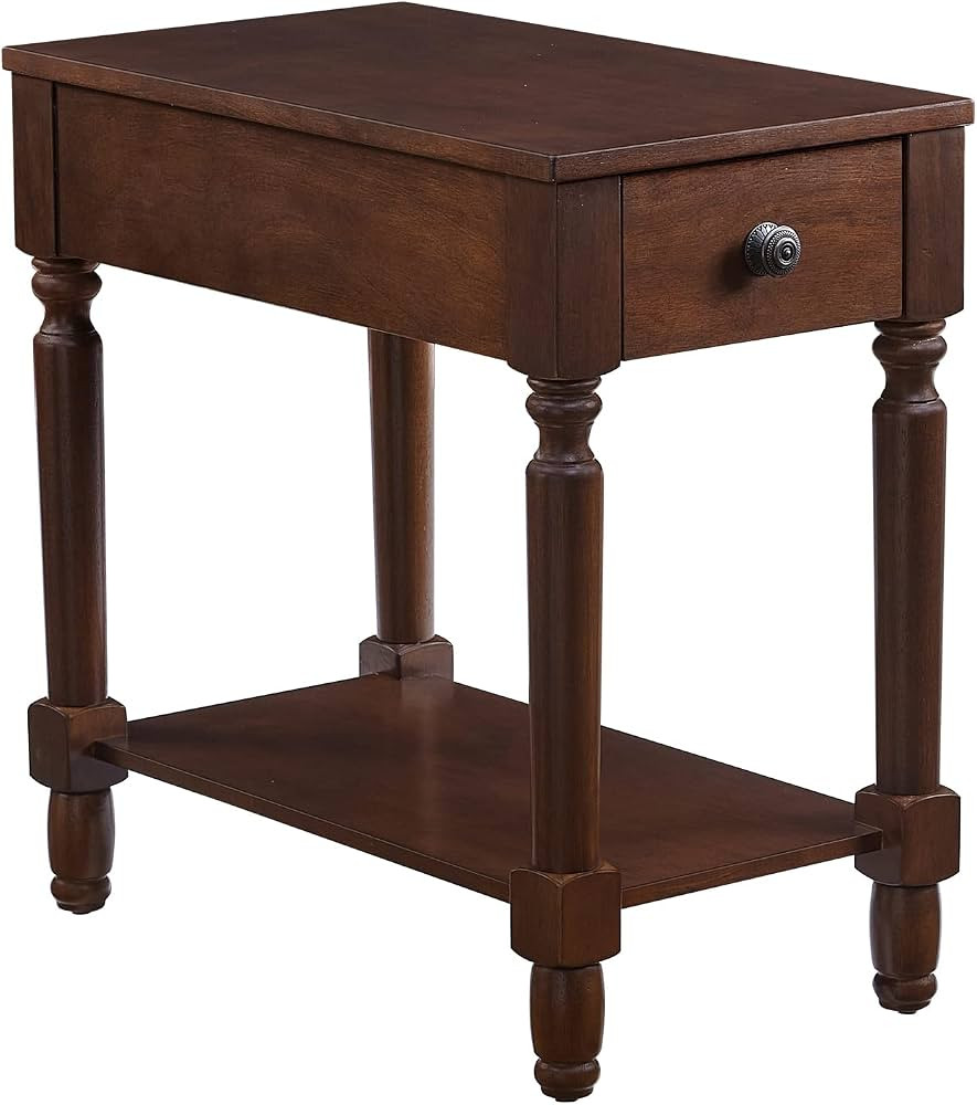 Ball & Cast Wood End Tables, 13" W, Dark Brown-Open | Amazon (US)