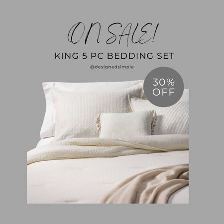 Looking for affordable bedding? Shop this king bedding set - great for guest or main bedrooms and matches any decor! 

neutral bedding, linen look comforter, cotton comforter set, linen blend comforter, neutral bedding

#LTKsalealert #LTKxTarget #LTKhome