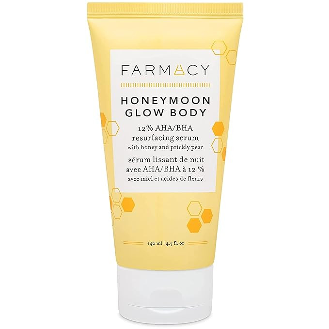 Farmacy Honeymoon Glow Body - AHA and BHA Body Serum with Hyaluronic Acid - Resurfacing Lactic Ac... | Amazon (US)
