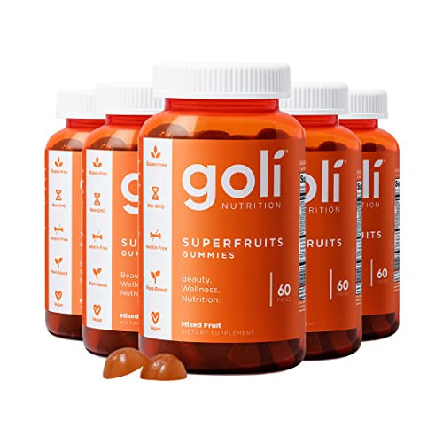 Goli Nutritional Supplement, SuperFruits Beauty Gummy Vitamin - 300 Count - Collagen-Promoting Ingredients - Mixed Fruit, Vegan, Plant-Based, Non-GMO, Gluten-Free & Gelatin Free | Amazon (US)