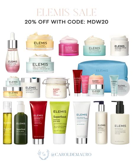 Here are some Elemis skincare essentials! Catch them on sale for 20% off plus get a free 7-piece travel skincare routine that is worth $120 on orders over $100+ after the discount when you use code MDW20
#beautydeals #cleanbeauty #giftsforher #selfcare 

#LTKSaleAlert #LTKBeauty #LTKSeasonal