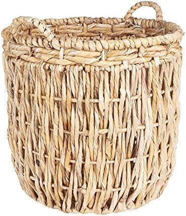 Household Essentials Brown Tall Round Wicker Storage Basket | Amazon (US)