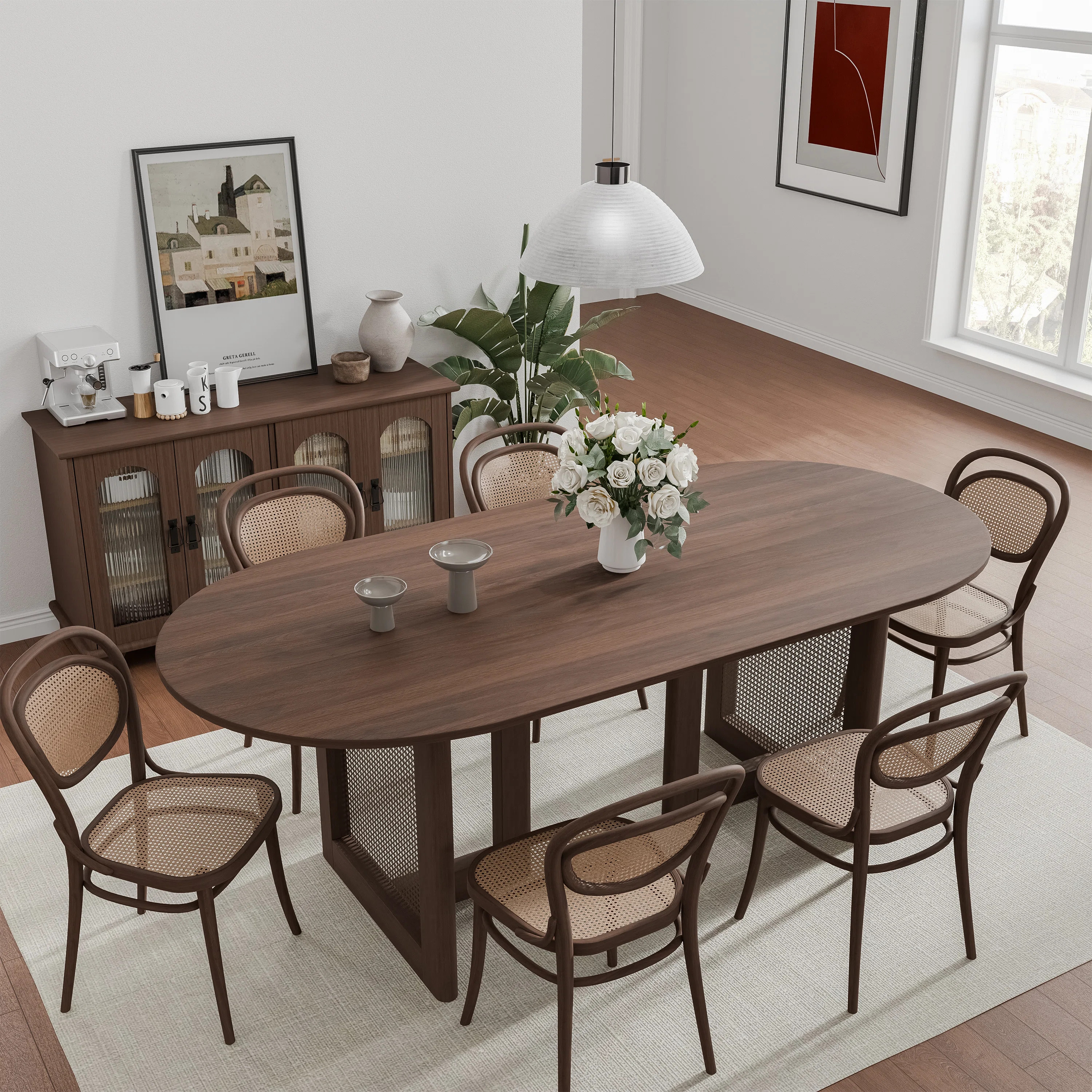 Beachcrest Home Midkiff 33.5"W×30"H Oval Dining Table & Reviews | Wayfair | Wayfair North America