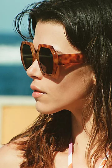 I-SEA Geometric Circle Sunglasses | Anthropologie (US)