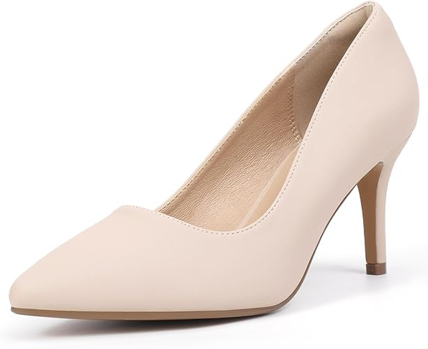 IDIFU IN3 High Heels Pumps Closed Toe Heels Women's Pumps Stiletto Pointed Toe Dress Shoes Weddin... | Amazon (US)