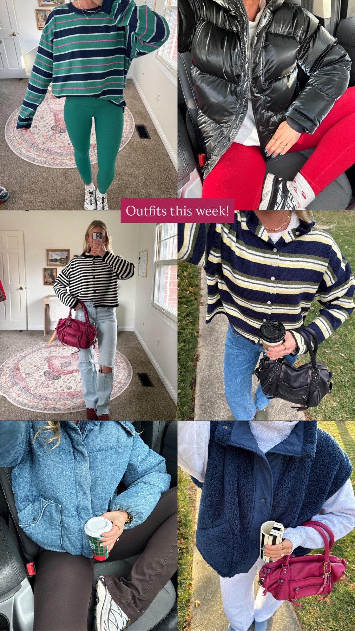 Comfy Casual Winter outfits of the week 🩷☃️🧣🎄 both striped cardigans are from my store (Waterlilyclothing.com) launching today at 3pm ET!

#LTKootd #LTKTall