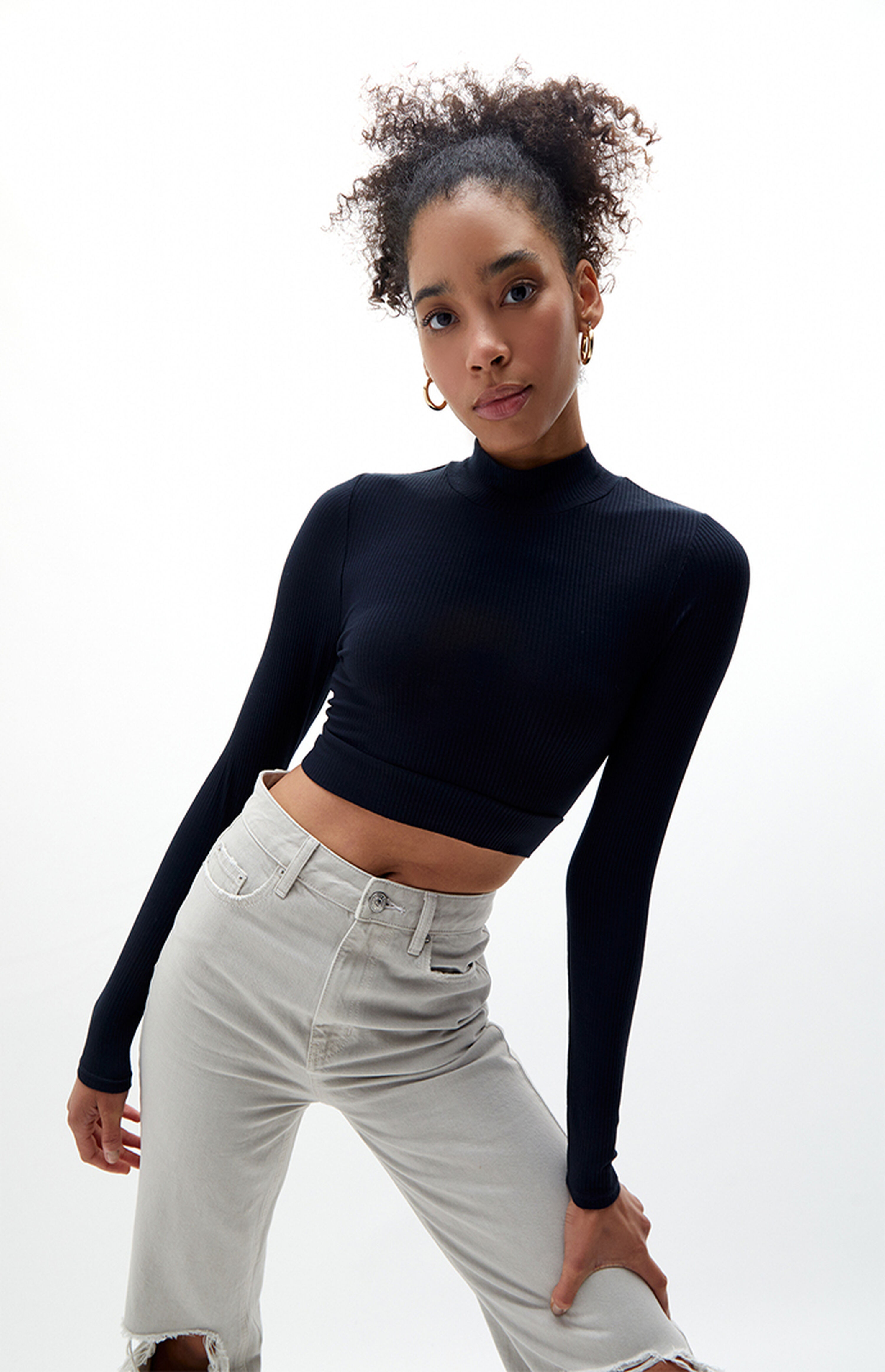 PacCares Tie Back Mock Neck Top | PacSun | PacSun